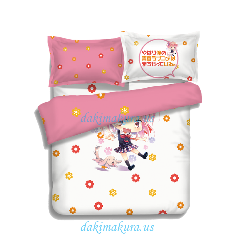 Yui Yuigahama My Teen Romantic Comedy Japanese Anime Bed Blanket Duvet Cover With Pillow